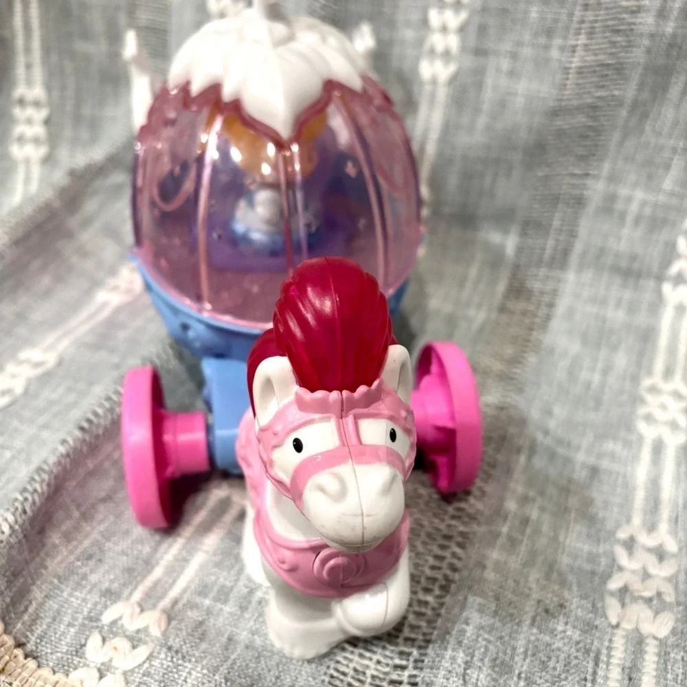 Fisher Price Little People Disney Cinderella Musical Carriage With Figure Works!